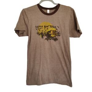 American Apparel Women's Sz S Brown Ringer T Shirt Little Big Town Boondocks Y2K